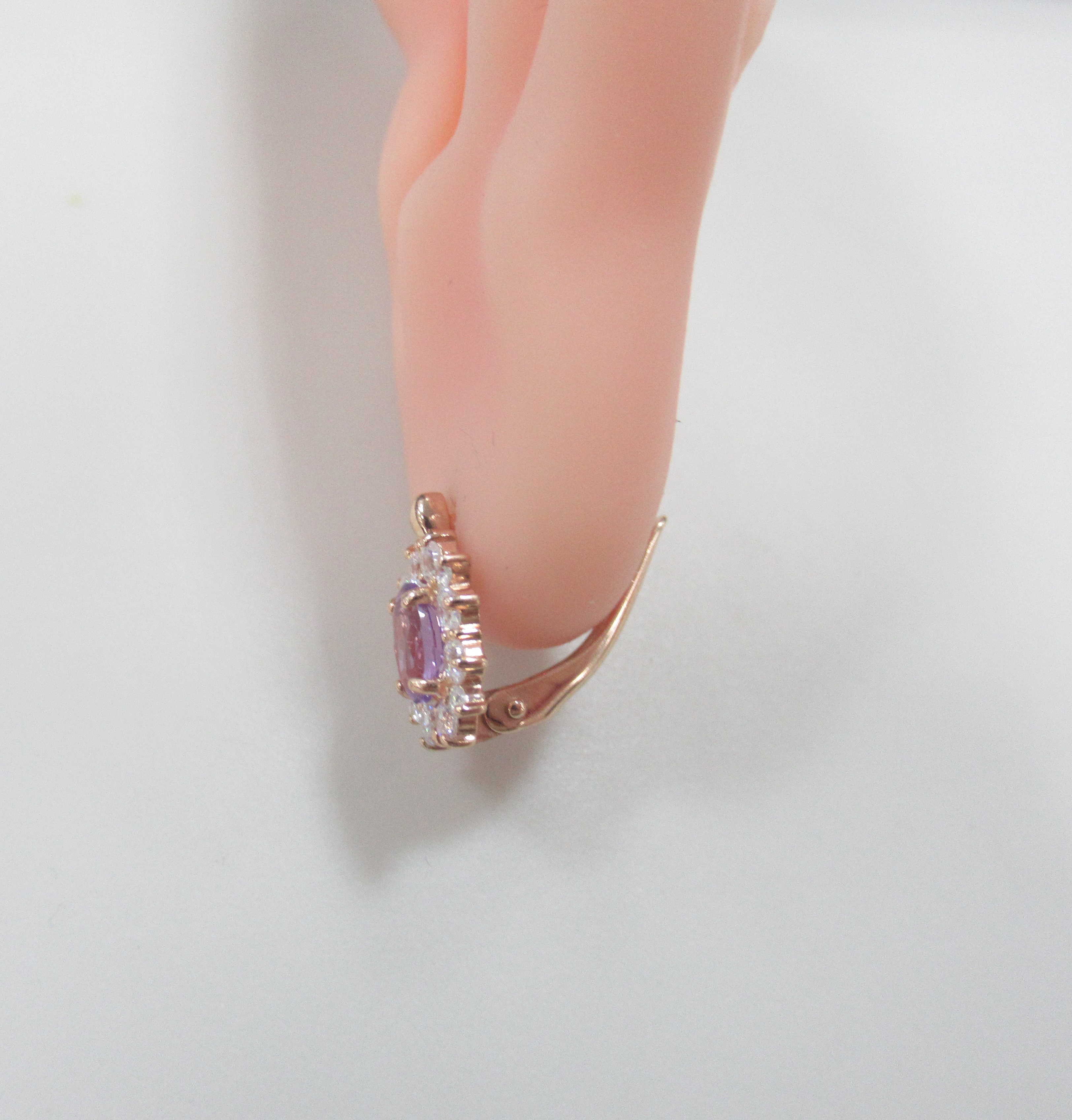 Серебряные серьги с аметистами